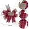 Christmas Buffalo Plaid Bow Rustic Burlap Crafts Wreath Bow for Holiday Weeding Kitchen Decor (9.5 x 13 inch)